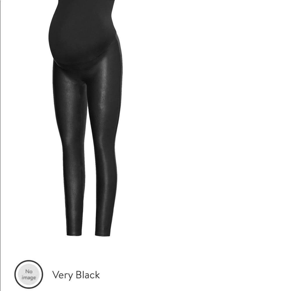 Spanx Maternity Faux-Leather leggings